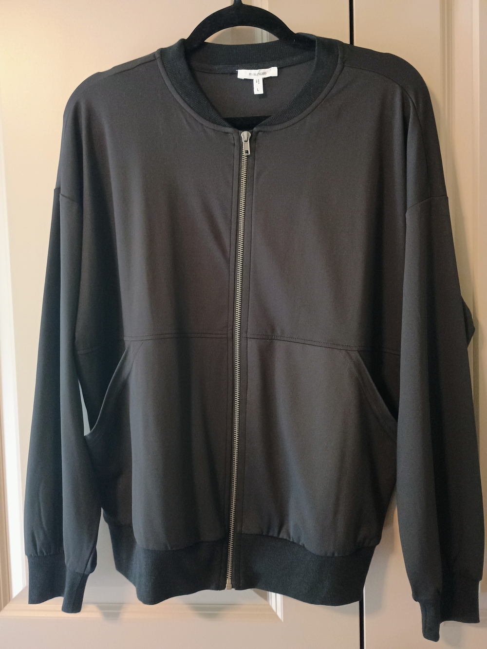Maurices Black Zip-Front Bomber Jacket